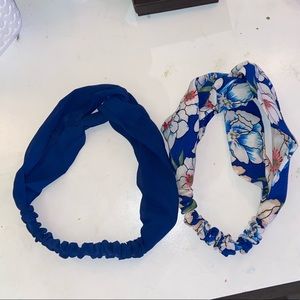 Super cute blue and floral headbands